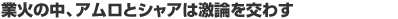 業火の中、アムロとシャアは激論を交わす