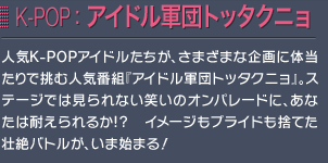 『アイドル軍団トッタクニョ』シリーズ ロゴ