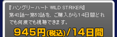 إϥ󥰥꡼ϡ WILD STRIKER
42Ï52ä򡢤飱֤ɤǤⲿ٤ǤİǤޤ,ѥåʡ900+/14