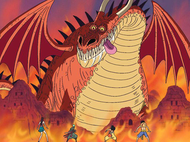 ワンピース 第580話 灼熱の闘い ルフィvs巨大竜 アニメ パソコンでもスマホでも 動画を見るならshowtime ショウタイム